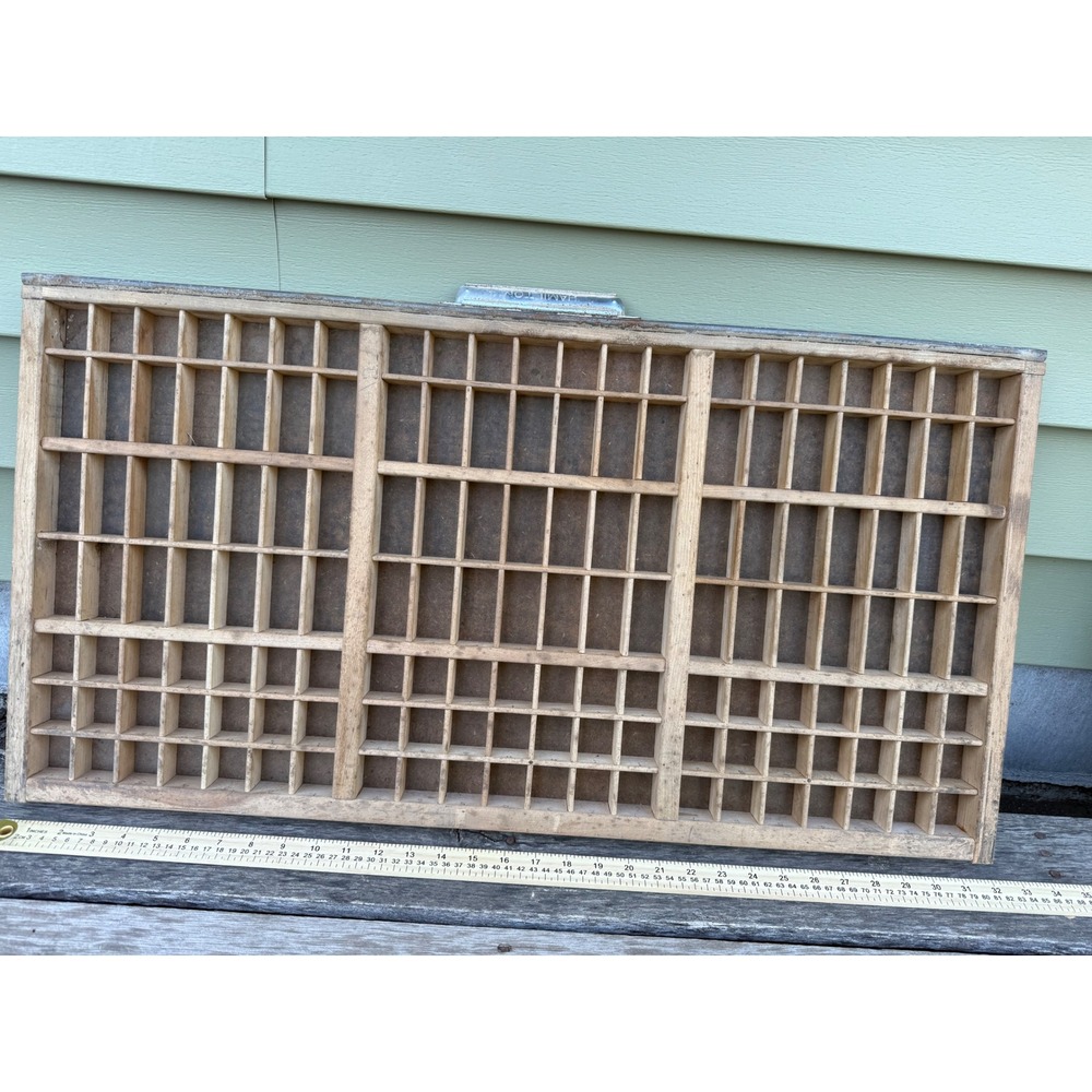 Vintage Hamilton Wood Printers Type Drawer Letterpress Tray Shadow Box Display